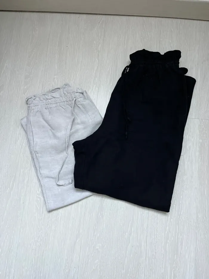 Lot de deux pantalons en lin