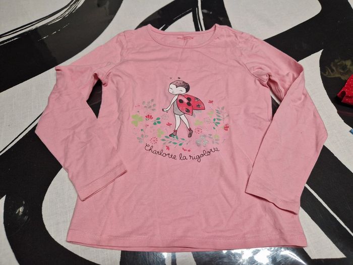 Tee shirt sergent major rose 7/8 ans