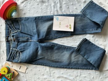 jean bleu skinny taille réglable 11/12 ans tex