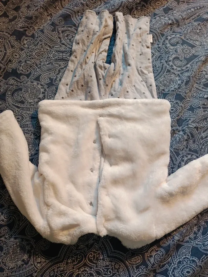 Pyjama lapin gris p'tit bisou 60cm - photo numéro 3