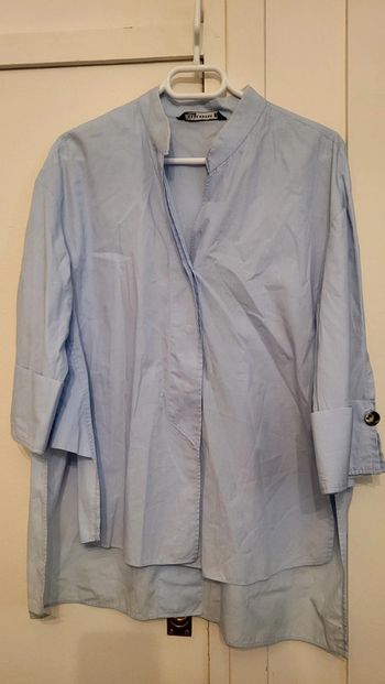 Chemise bleue en coton taille XS