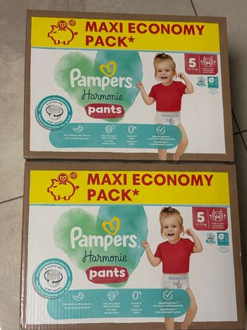 2 maxi économie pack Pampers harmonie pants  taille 5