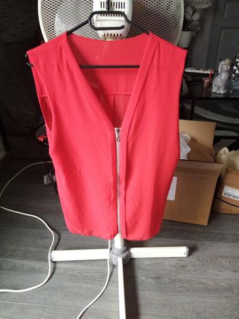 Haut femme rouge taille unique