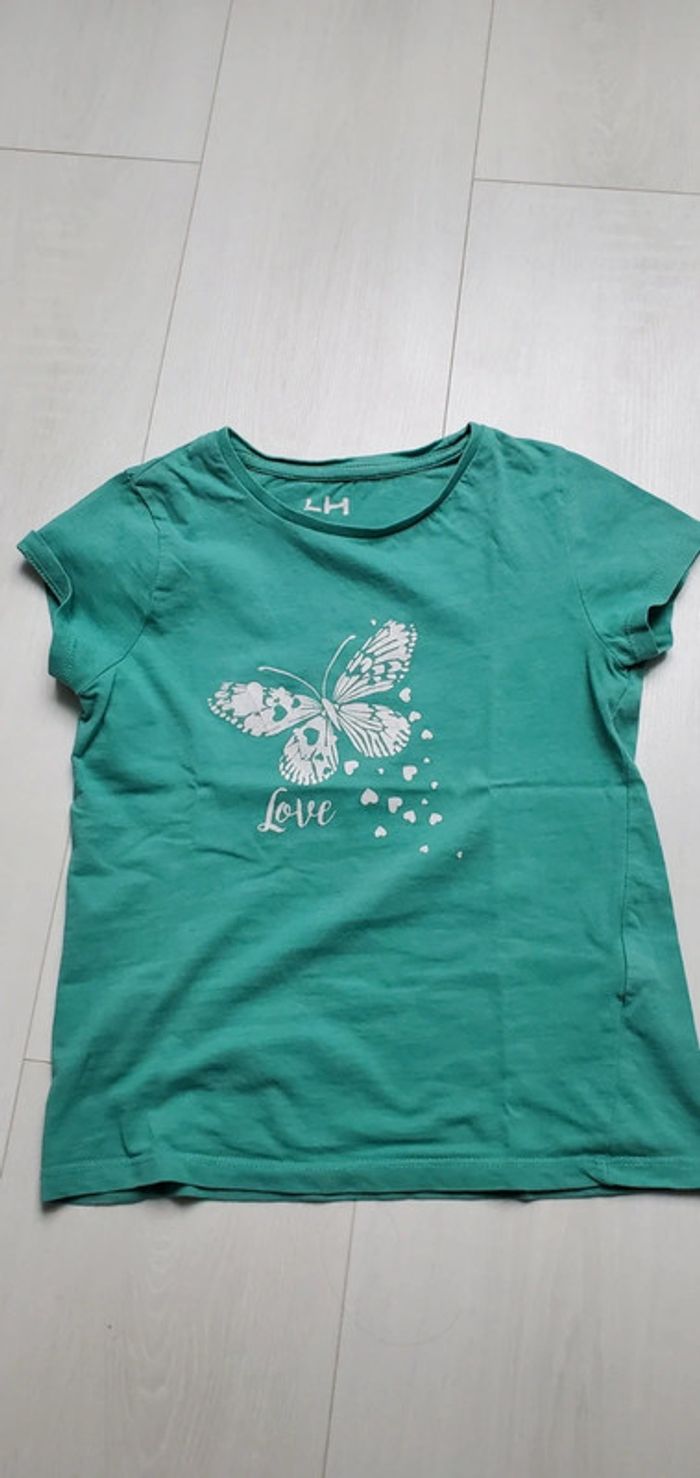 T-shirt manches courtes love Papillon 10 ans