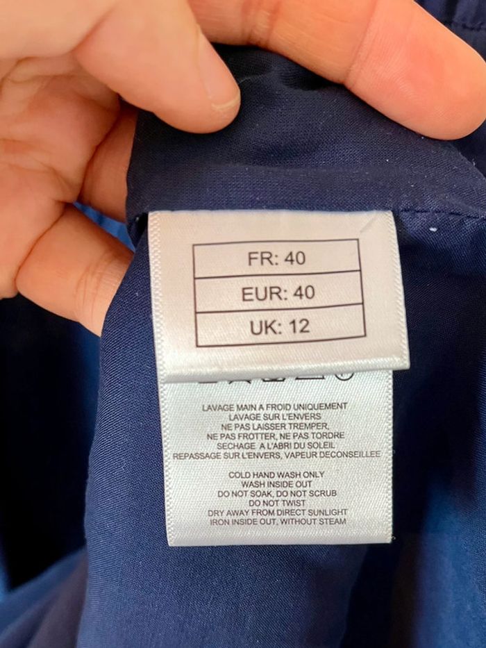 Robe bleue soie Ekyog 40 - photo numéro 3