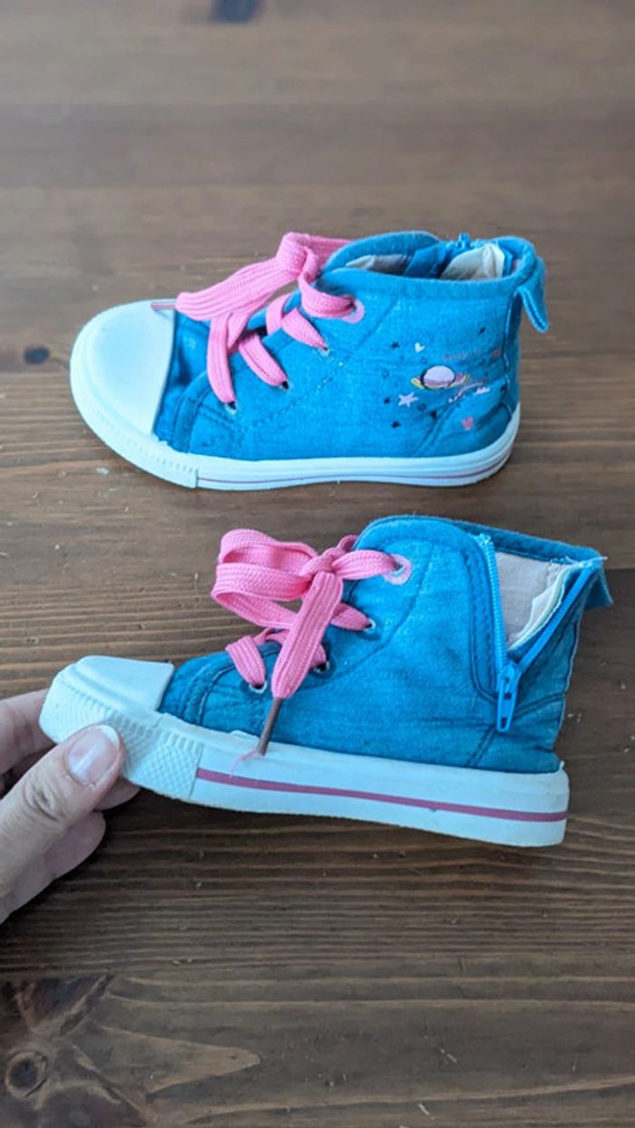 Basket haute en tissu bleu et rose In extenso 22 - photo numéro 6