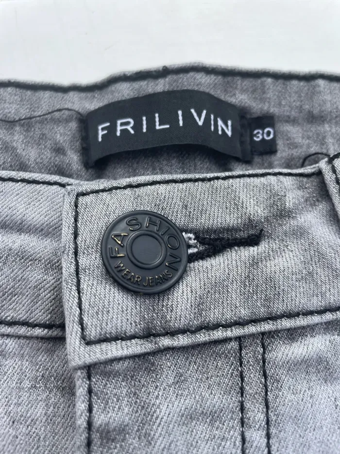 Jeans gris clair déchiré – Frilivin Homme 30 - photo numéro 4