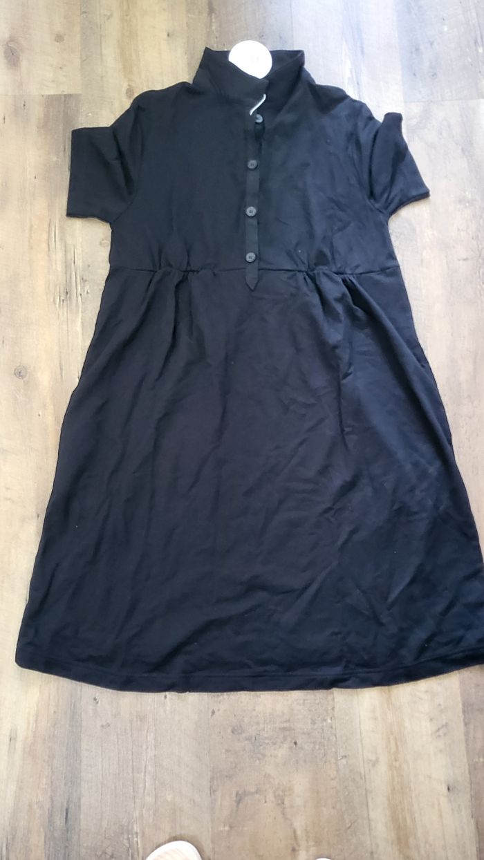 Robe noir manches courtes MATERNITÉ