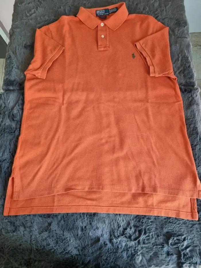 Polo manches courtes Ralph Lauren Orange, XL Hommes - photo numéro 2