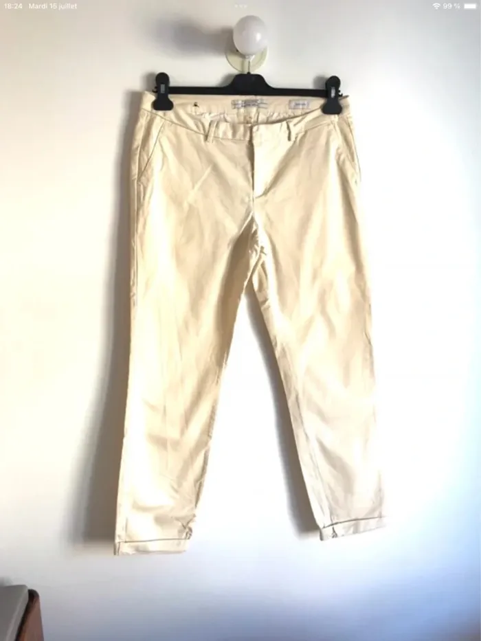 Pantalon ajusté crème Scotch and Soda taille 40
