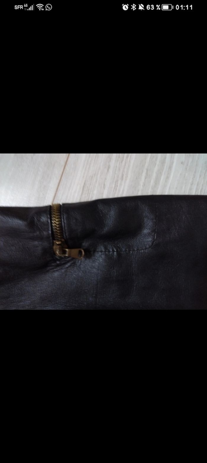 Veste en cuir véritable - photo numéro 2