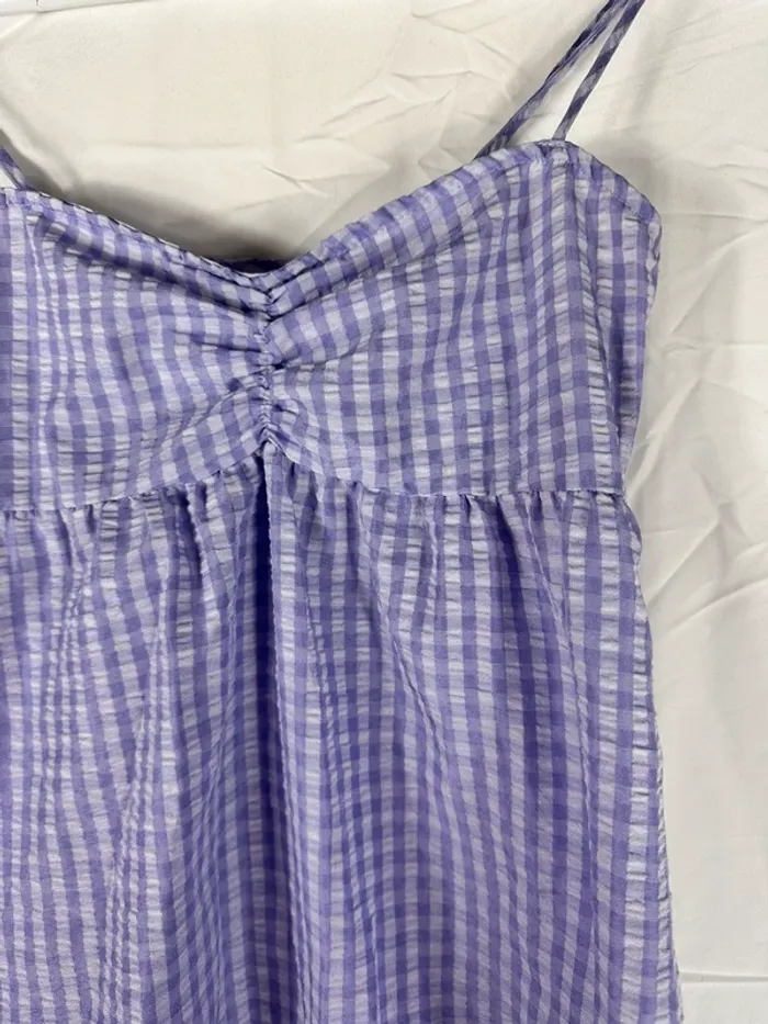Robe carreaux violet H&M - photo numéro 2