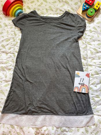 chemise de nuit gris 12 ans