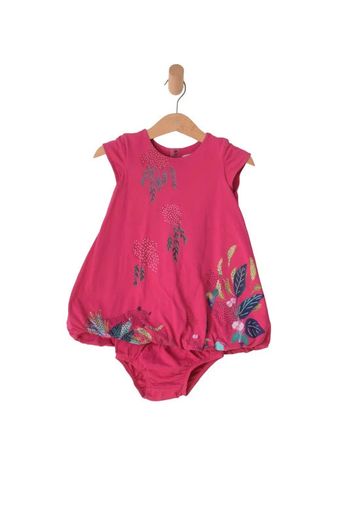Ensemble rose fuchsia (robe manches courtes + bloomer assorti) - Catimini 18 mois (80cm)