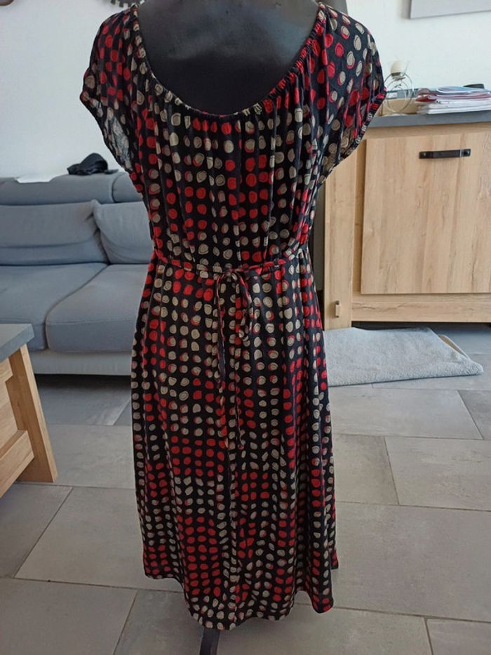 Robe col rond / dentelle / noeud - photo numéro 7