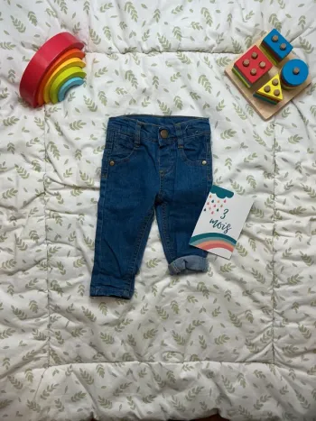 jean slim bleu taille réglable 3 mois miss cutie
