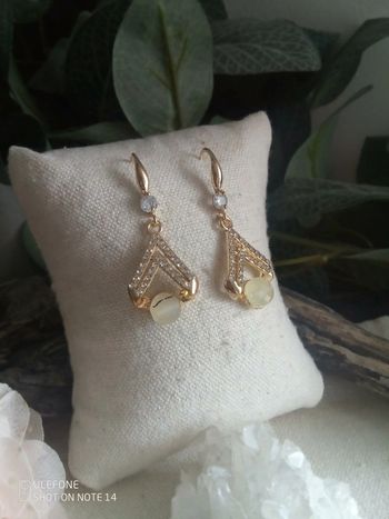 Boucles d'oreilles Pierres de jade phrénique