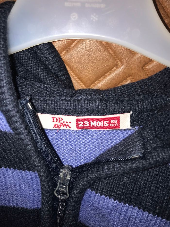 Gilet zipé a capuche DPAM 23 mois - 2 ans - photo numéro 3