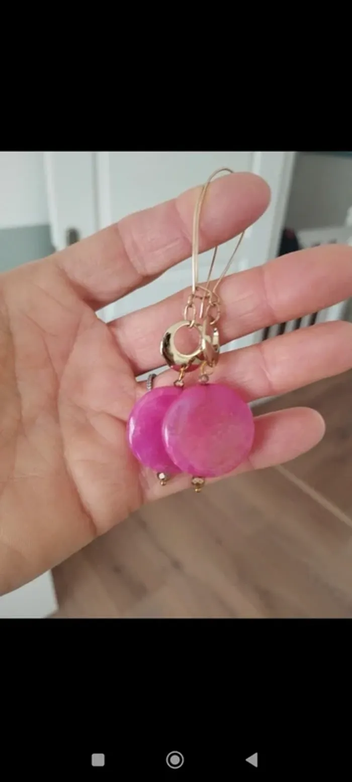Boucles d'oreilles or rose - photo numéro 3