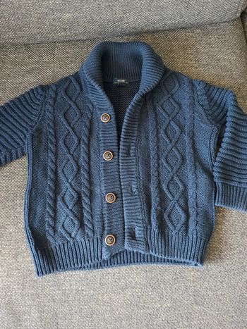 Gilet à boutons 12 mois bleu marine