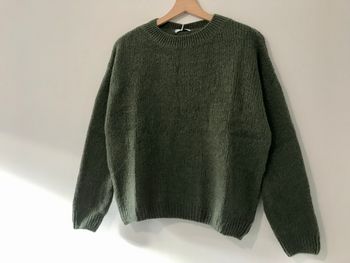 Pull kaki en kid mohair