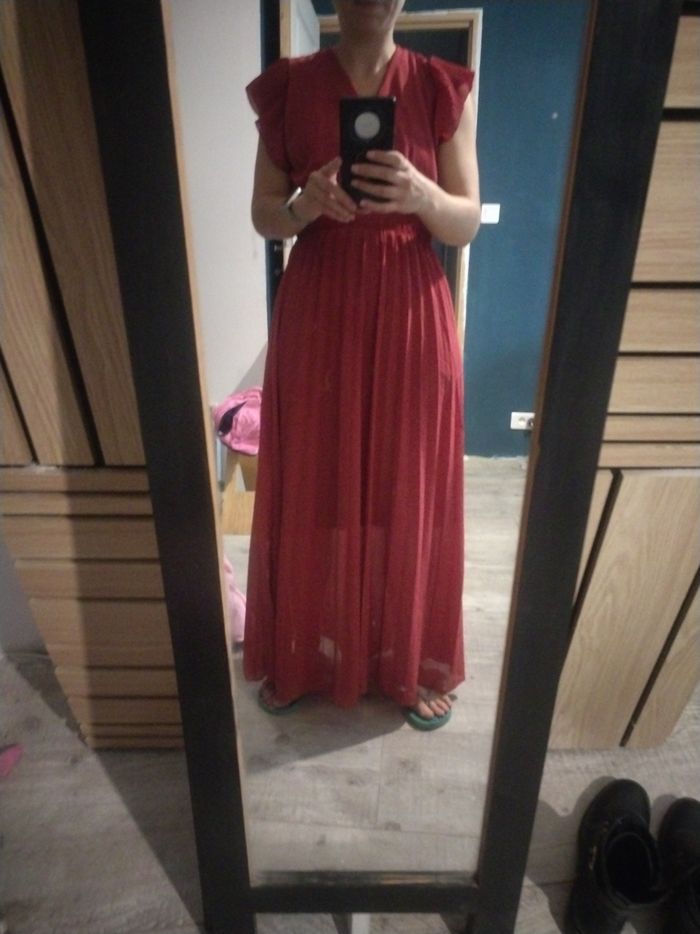Robe longue plissé