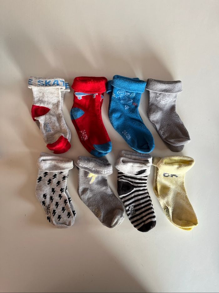 Lot de 8 paires de chaussettes avec rebord