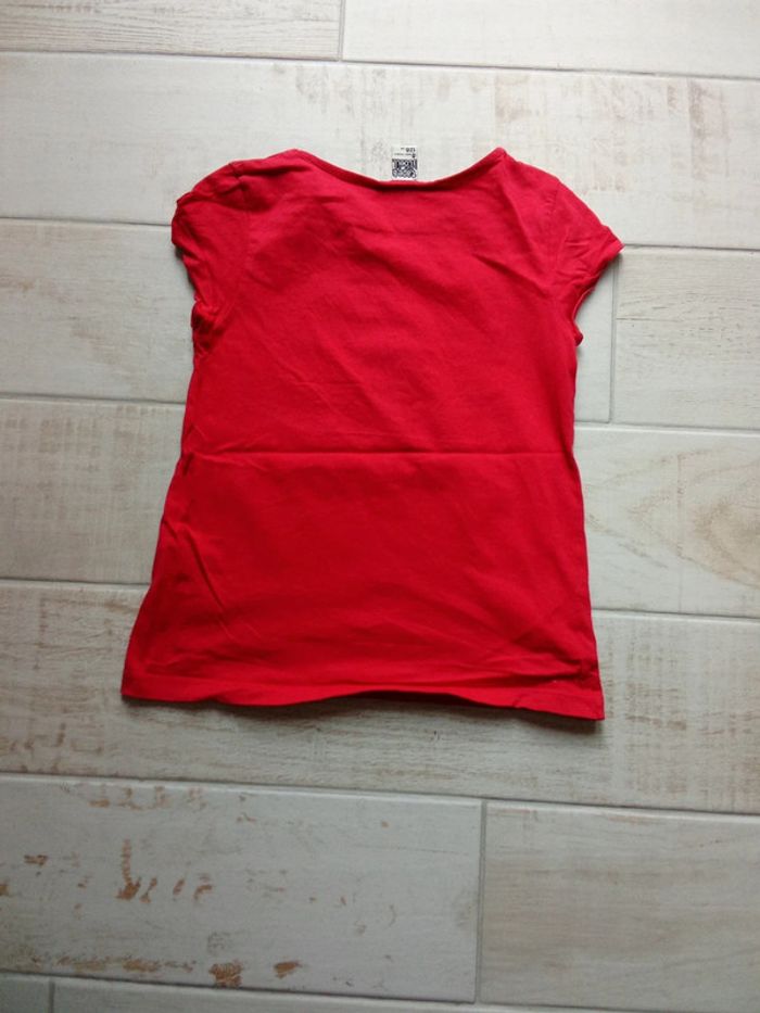 T-shirt manches courtes rouges motif tête de mort TAO 8 ans - photo numéro 3