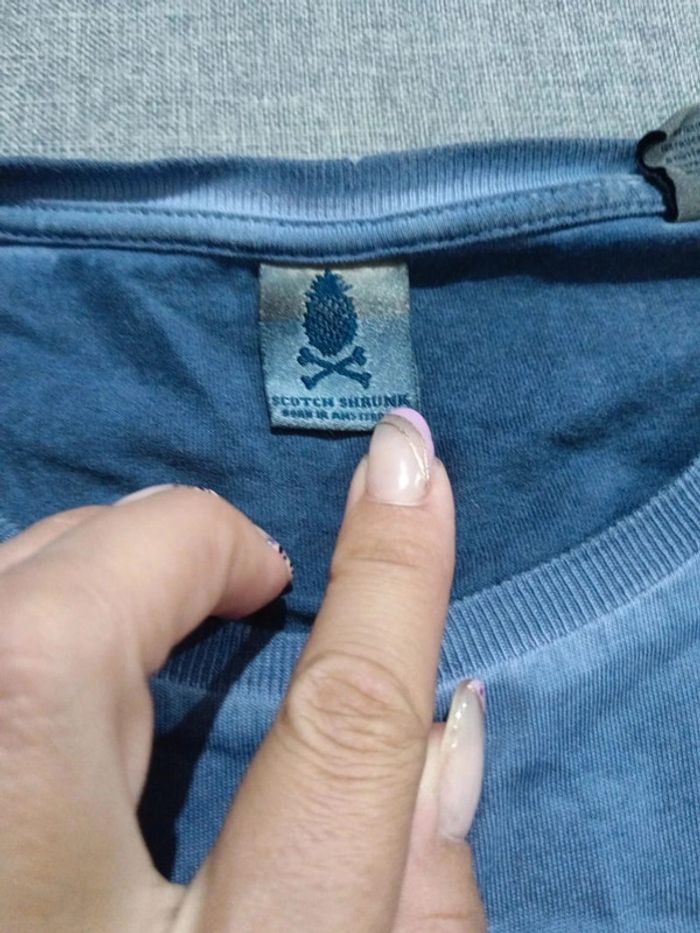 C51 t-shirt bleu Scotch shrunk 16 ans - photo numéro 3