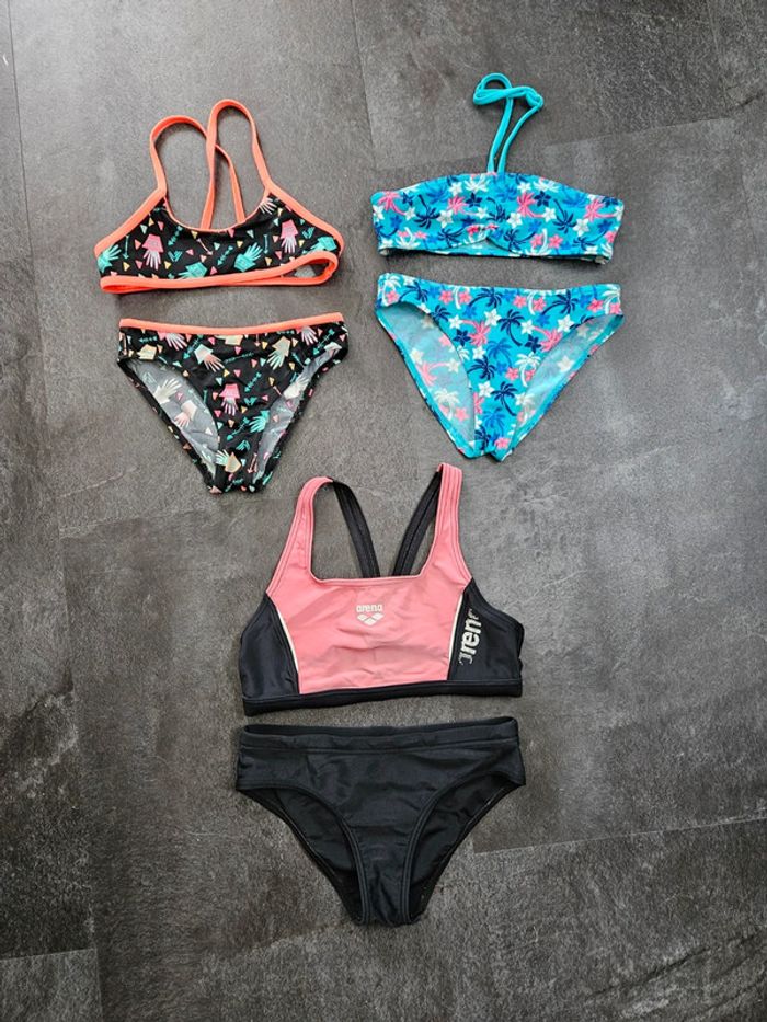 3 maillots de bain fille 10 ans