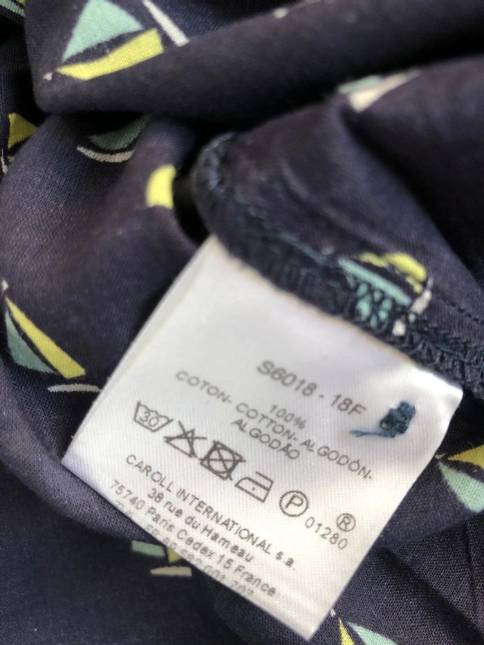 Chemise Caroll bateaux taille 38 marine - photo numéro 5