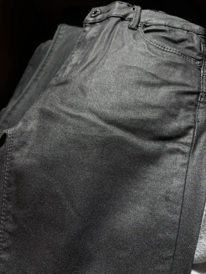 Pantalon enduit argenté pailleté Toxik - photo numéro 7