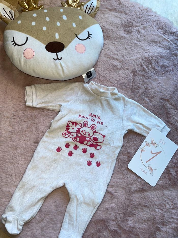 Lot de 4 pyjama velours taille 1 mois - photo numéro 5