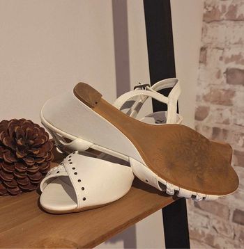 Sandales compensées blanche