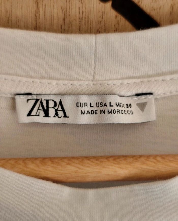 Robe blanche en coton Taille L Zara - photo numéro 7