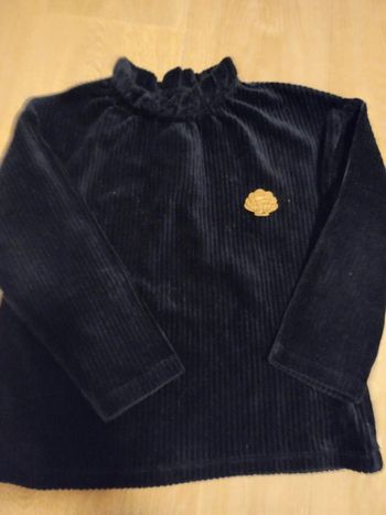 Sweat en velours fille Vertbaudet