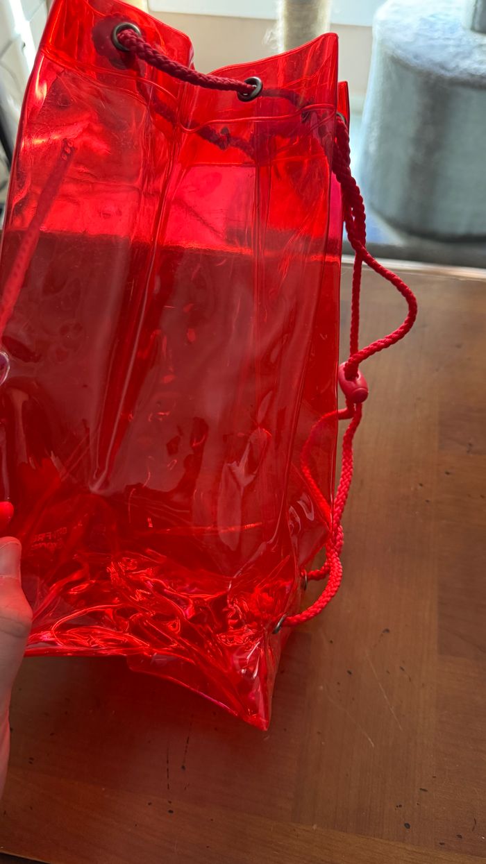 Sac transparent rouge - photo numéro 4