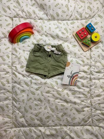 short en jean kaki taille réglable 6 mois gémo