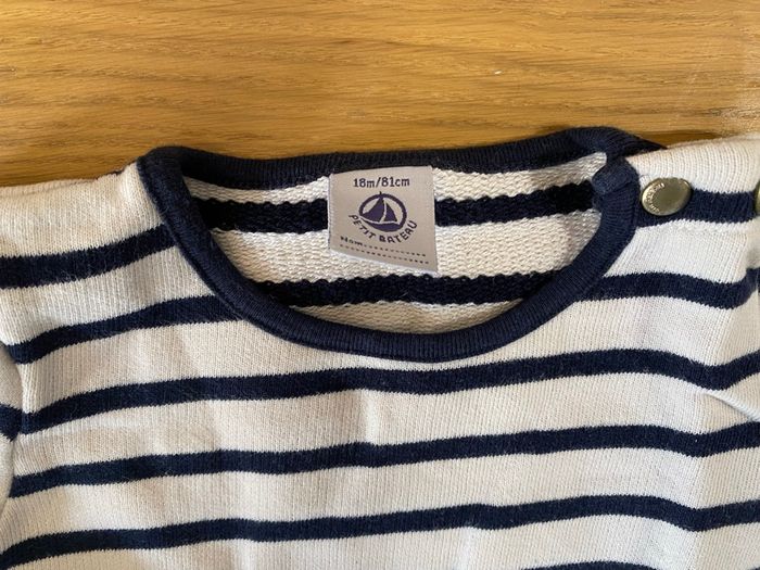 Petit Bateau Robe rayée marin Taille 18 mois - photo numéro 5