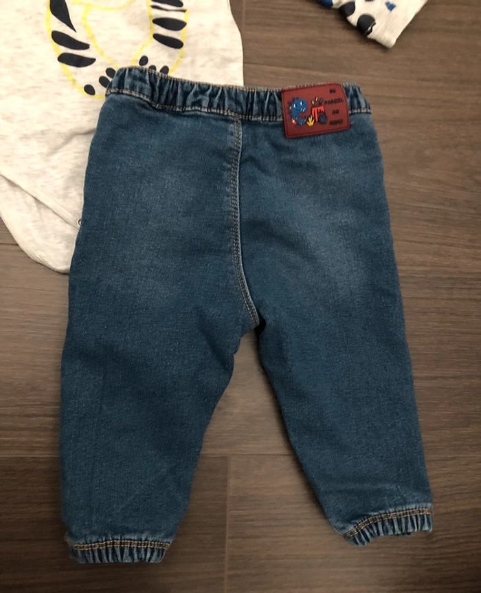 Ensemble DPAM jeans, body et haut 9 mois garçon - photo numéro 8