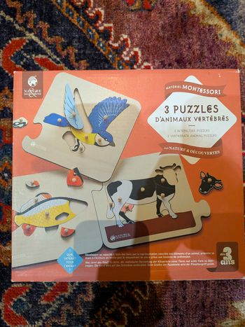 3 puzzles d'animaux vertébrés
