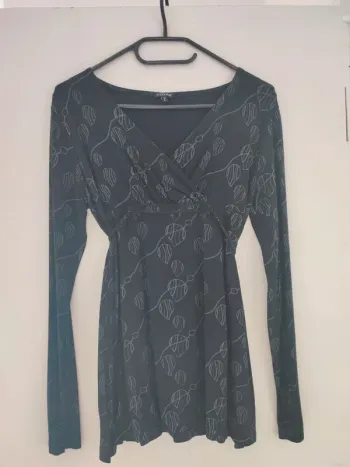 Top chemise effet cache coeur femme taille 38