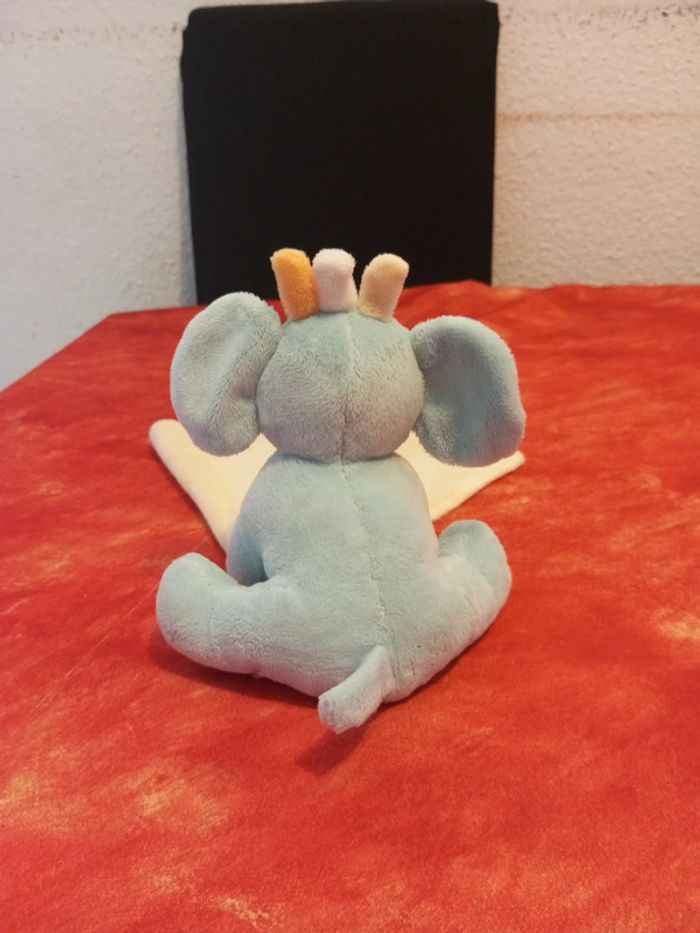 Doudou Éléphant bleu kimbaloo, la halle - photo numéro 5