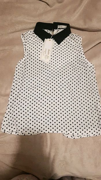 Haut neuf noir et blanc taille S