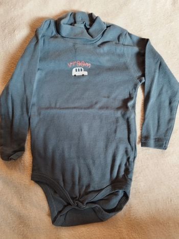 Body col roulé gris taille 2 ans