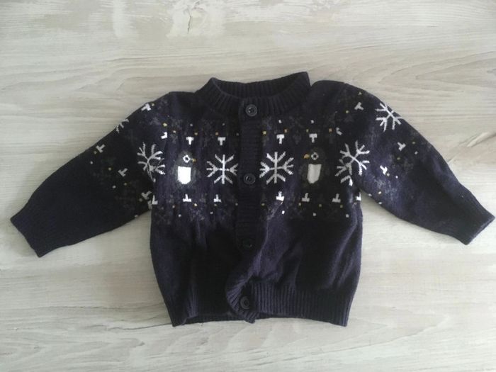 Gilet bleu marine à boutons Absorba
