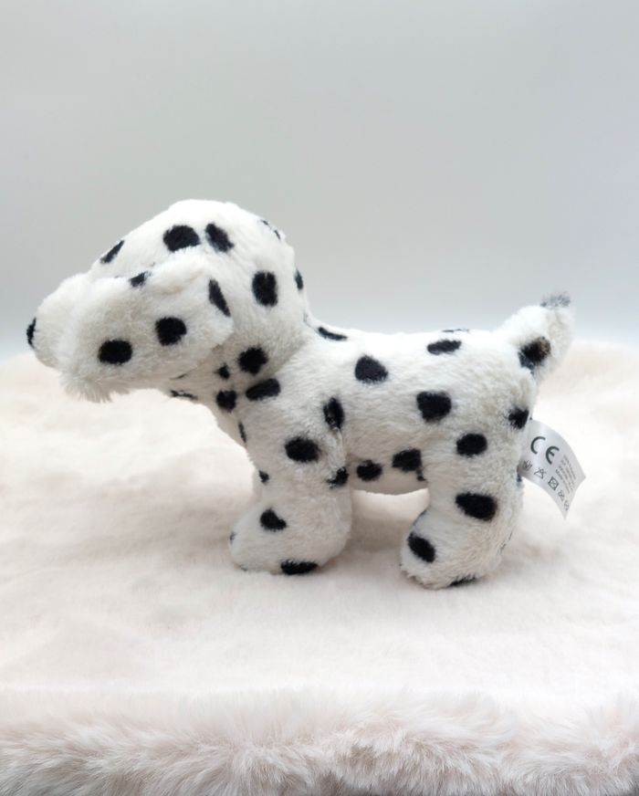 Peluche doudou chien dalmatien blanc noir ZDT Action 28 cm TTBE - photo numéro 2