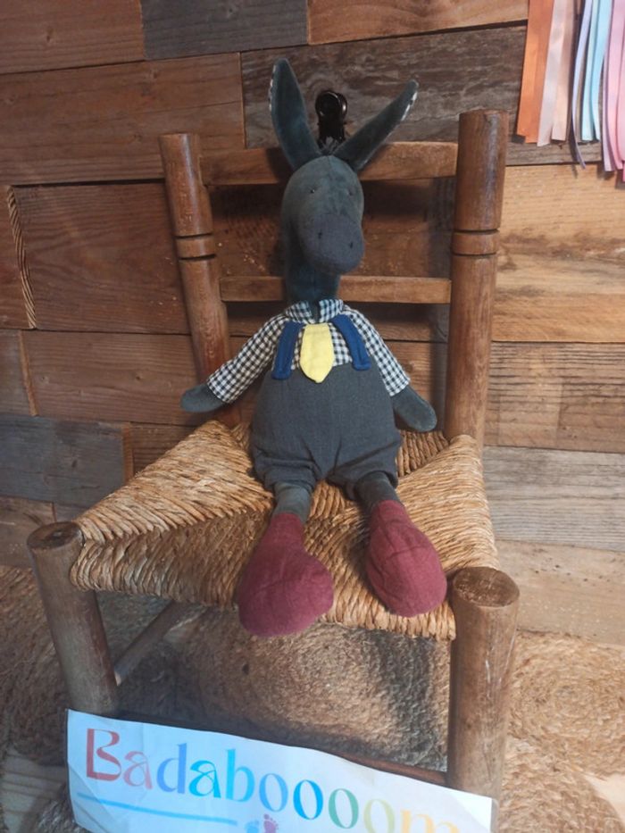 Peluche âne moulin roty tbe pomme des bois - photo numéro 2