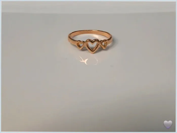 Bague dorée en acier inoxydable
