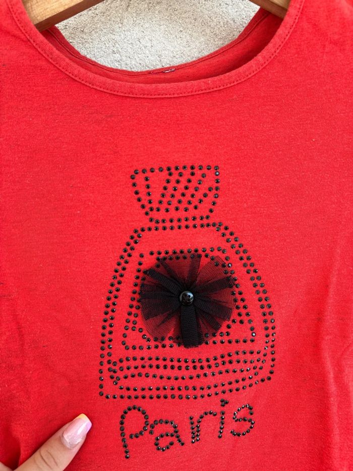 t shirt rouge à manches longues - photo numéro 2